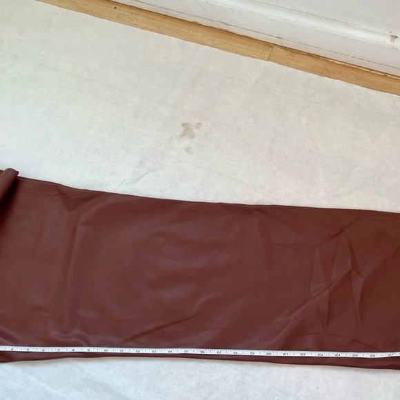 House of Harlow 1960 Brown Vegan Leather Wide Leg High Rise Trouser Pant US 10 - Picture 4 of 8